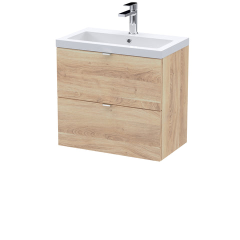 Hudson Reed 600mm Wall Hung 2-Drawer Unit & Basin