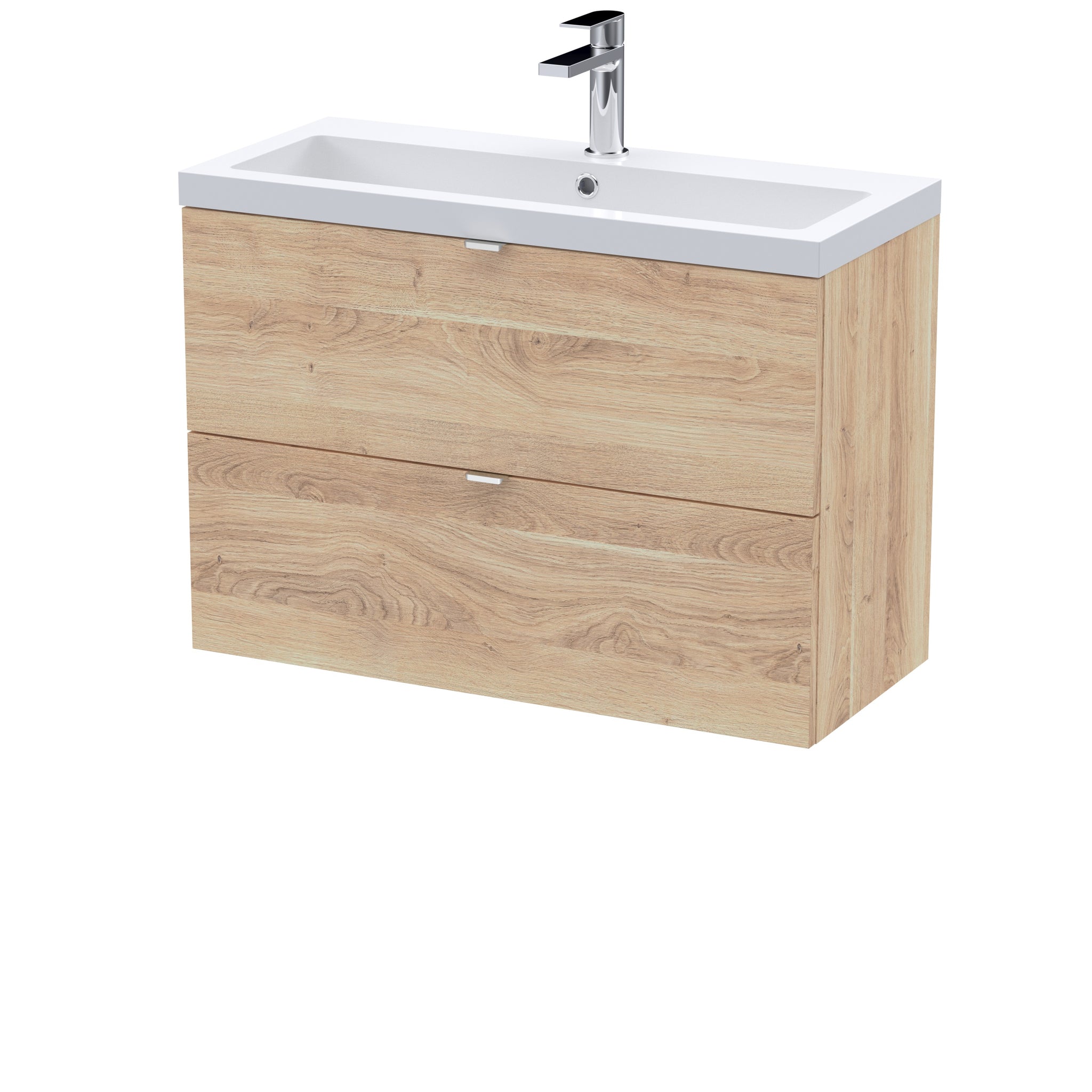 Hudson Reed 800mm Wall Hung 2-Drawer Unit & Basin