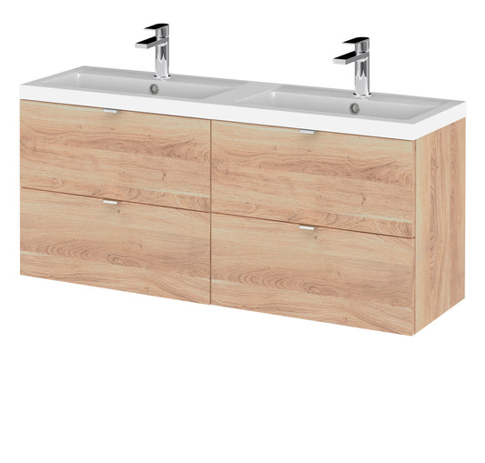 Hudson Reed 1200mm WH 4-Drawer Vanity & Double Basin