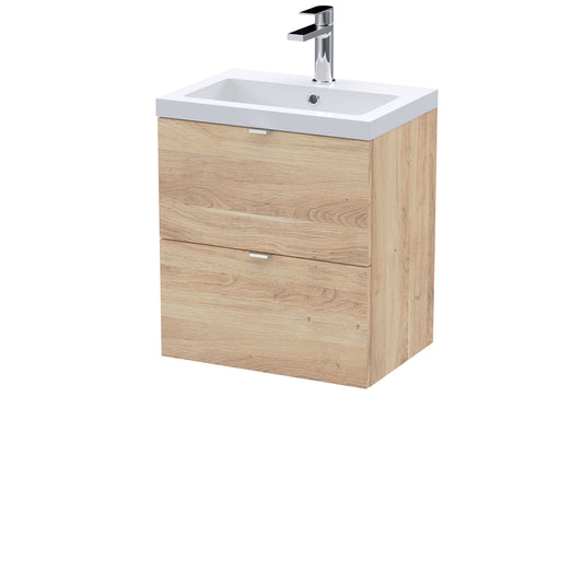 Hudson Reed 500mm 2-Drawer Wall Hung Unit & Basin