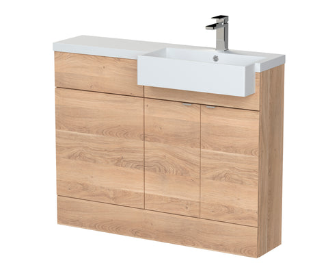 Hudson Reed 1100mm Combination Unit & Right Hand Semi Recessed Basin
