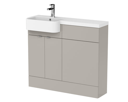 Hudson Reed 1000mm Combination Unit & Left Hand Semi Recessed Basin