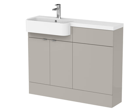 Hudson Reed 1100mm Combination Unit & Left Hand Semi Recessed Basin