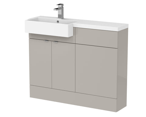 Hudson Reed 1100mm Combination Unit & Left Hand Semi Recessed Basin