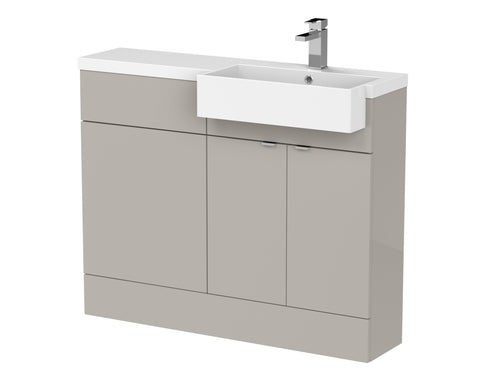 Hudson Reed 1100mm Combination Unit & Right Hand Semi Recessed Basin