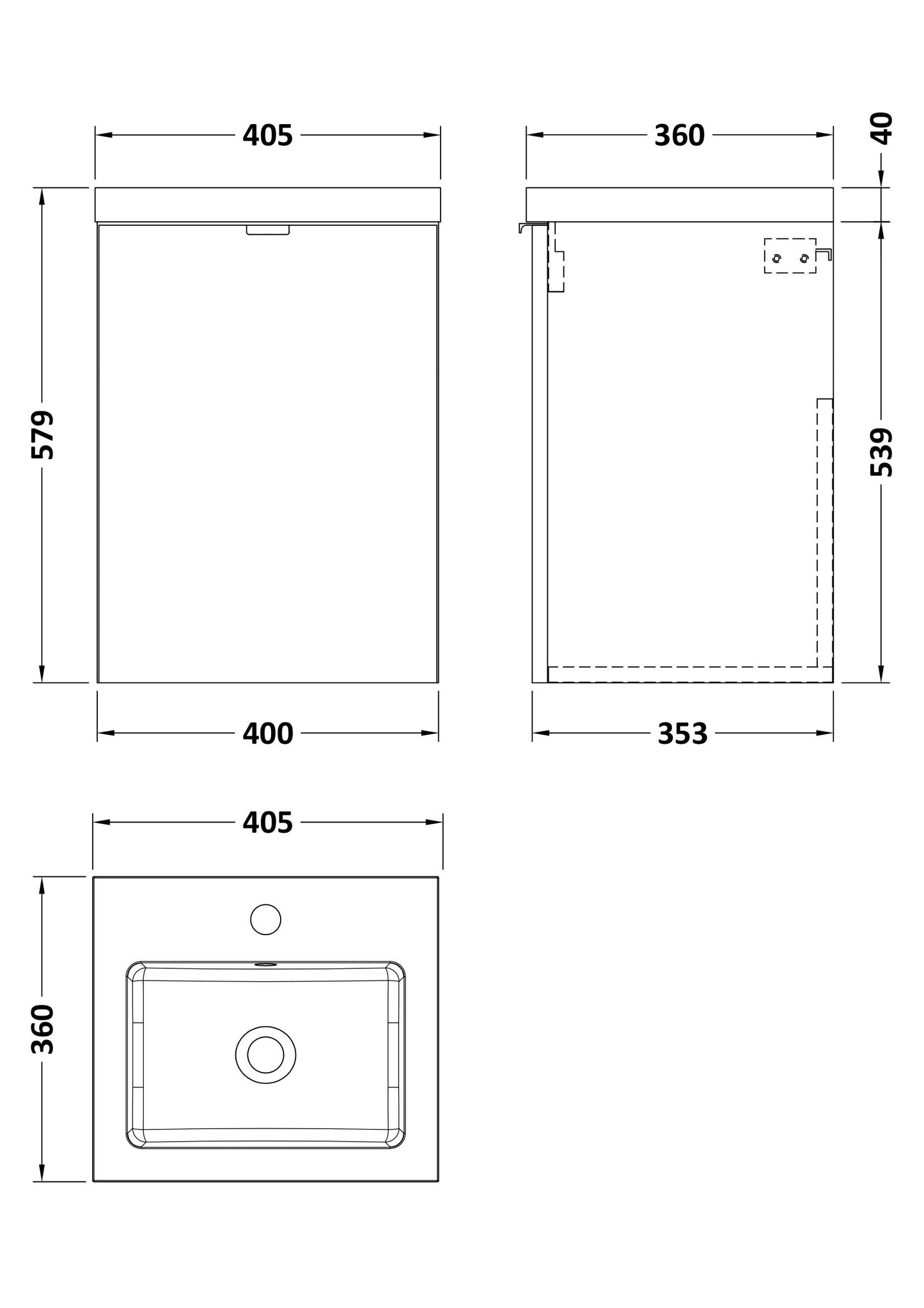 Hudson Reed 400mm Vanity Unit & Basin
