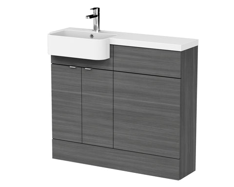 Hudson Reed 1000mm Combination Unit & Left Hand Semi Recessed Basin