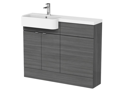 Hudson Reed 1100mm Combination Unit & Left Hand Semi Recessed Basin