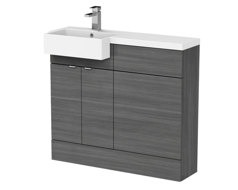 Hudson Reed 1000mm Combination Unit & Left Hand Semi Recessed Basin