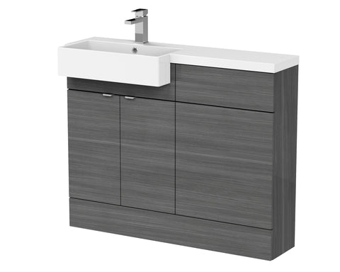Hudson Reed 1100mm Combination Unit & Left Hand Semi Recessed Basin