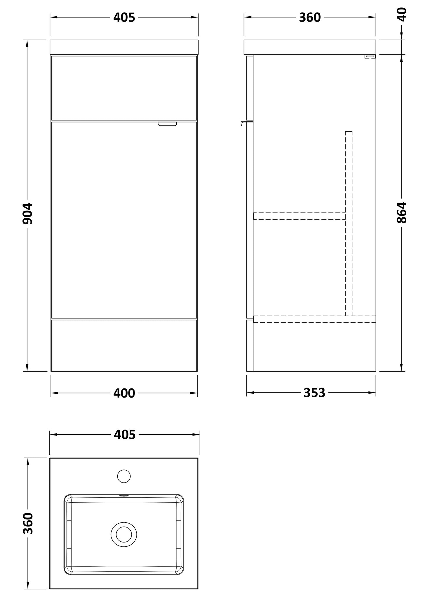 Hudson Reed 400mm Vanity Unit & Basin
