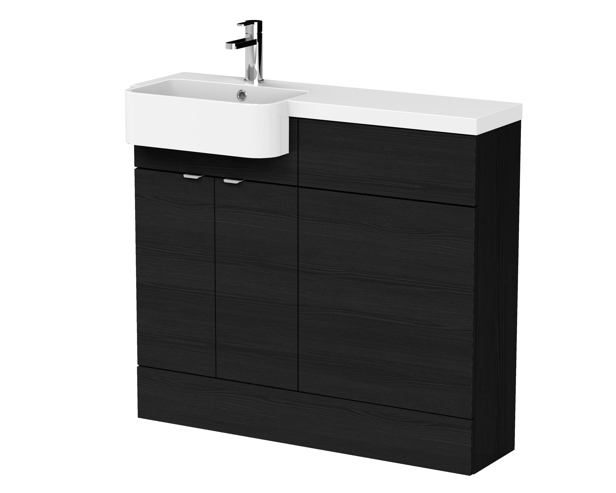 Hudson Reed 1000mm Combination Unit & Left Hand Semi Recessed Basin