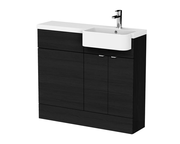 Hudson Reed 1000mm Combination Unit & Right Hand Semi Recessed Basin