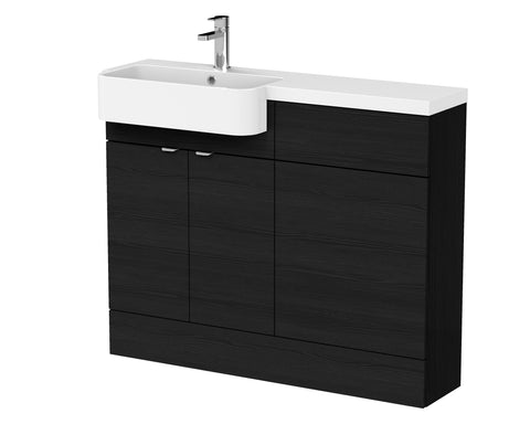 Hudson Reed 1100mm Combination Unit & Left Hand Semi Recessed Basin
