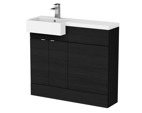 Hudson Reed 1000mm Combination Unit & Left Hand Semi Recessed Basin