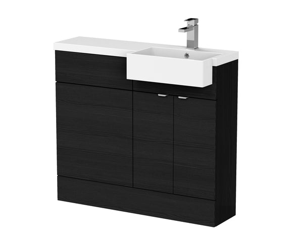 Hudson Reed 1000mm Combination Unit & Right Hand Semi Recessed Basin