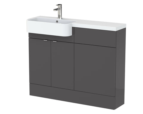 Hudson Reed 1100mm Combination Unit & Left Hand Semi Recessed Basin