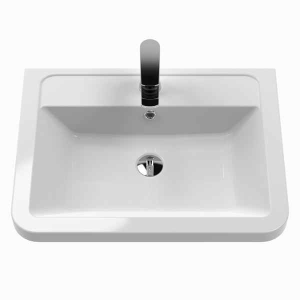 NUIE 800mm Floor Standing Vanity & Ceramic Basin