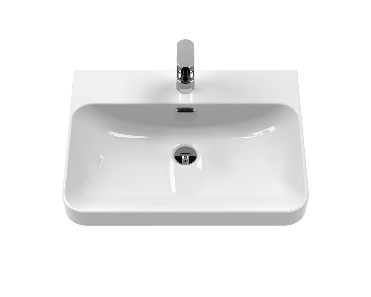 Hudson Reed Wall Hung 600mm Cabinet & Thin Edge Ceramic Basin