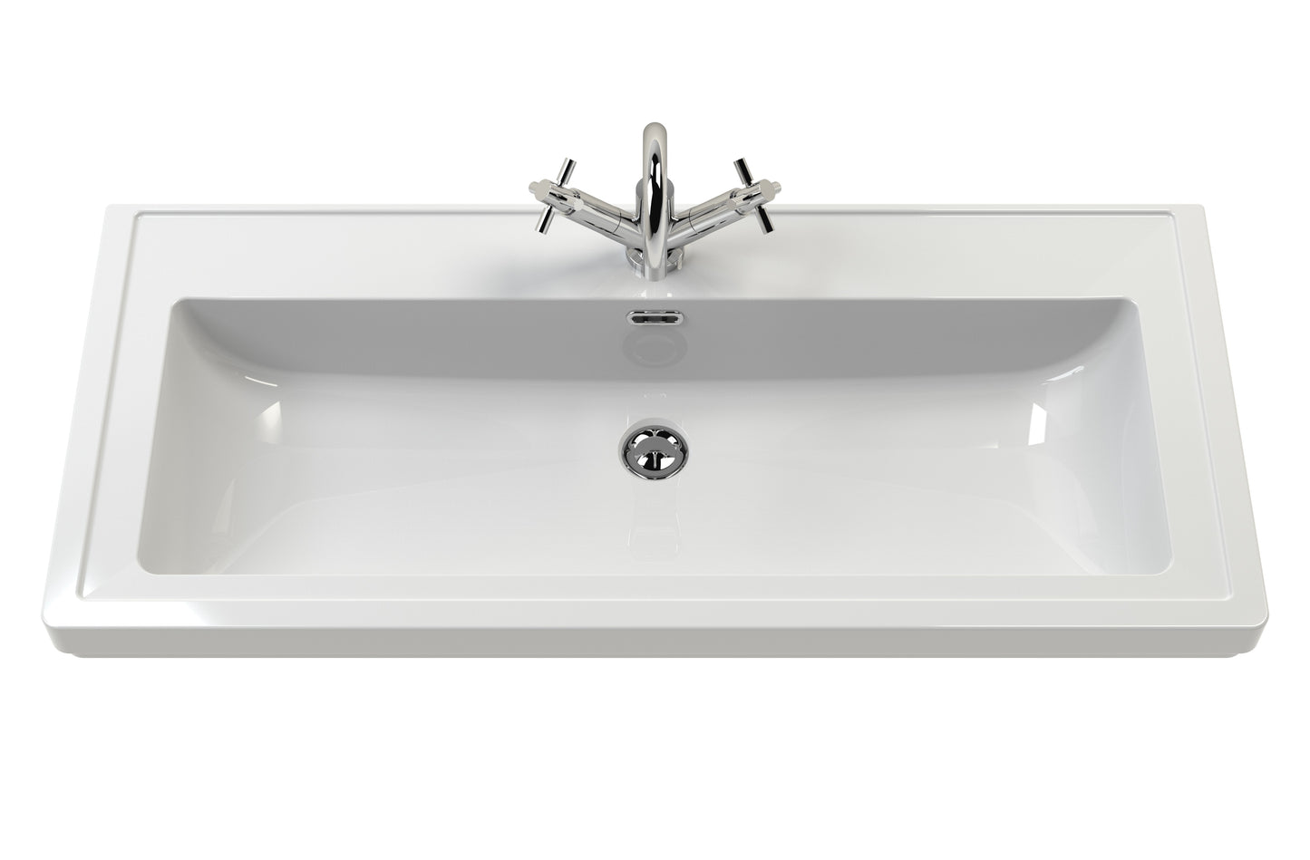 Hudson Reed 600mm Wall Hung Single Drawer Vanity with Basin - 1 Tap Hole