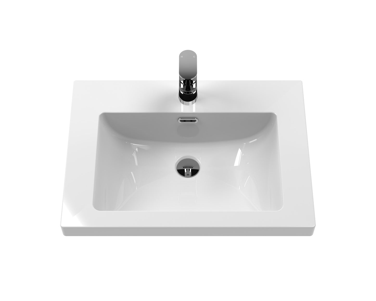 Hudson Reed 600mm 2-Door Unit & Contemporary Fireclay Basin 1TH