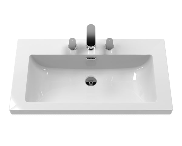 Hudson Reed 800mm 2-Door Unit & Contemporary Fireclay Basin 3TH