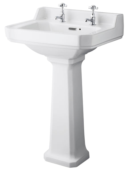 Hudson Reed 560mm 2TH Basin & Comfort Height Ped