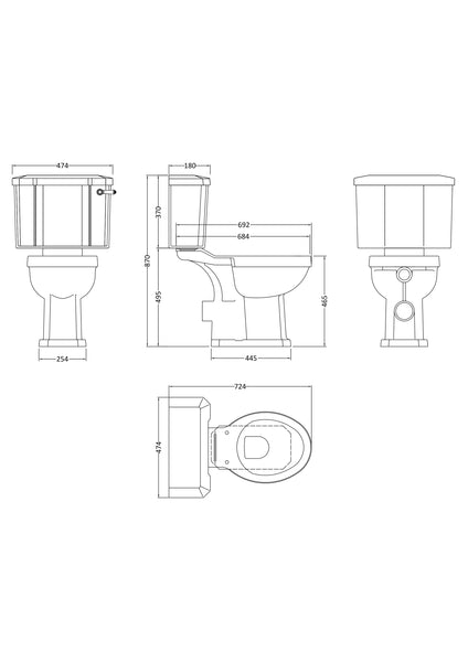 Hudson Reed Comfort Height Close Coupled WC & Cistern