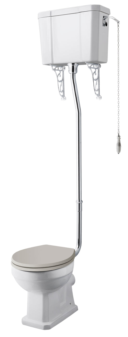 Hudson Reed Comfort Height High Level WC & Flush Pipe