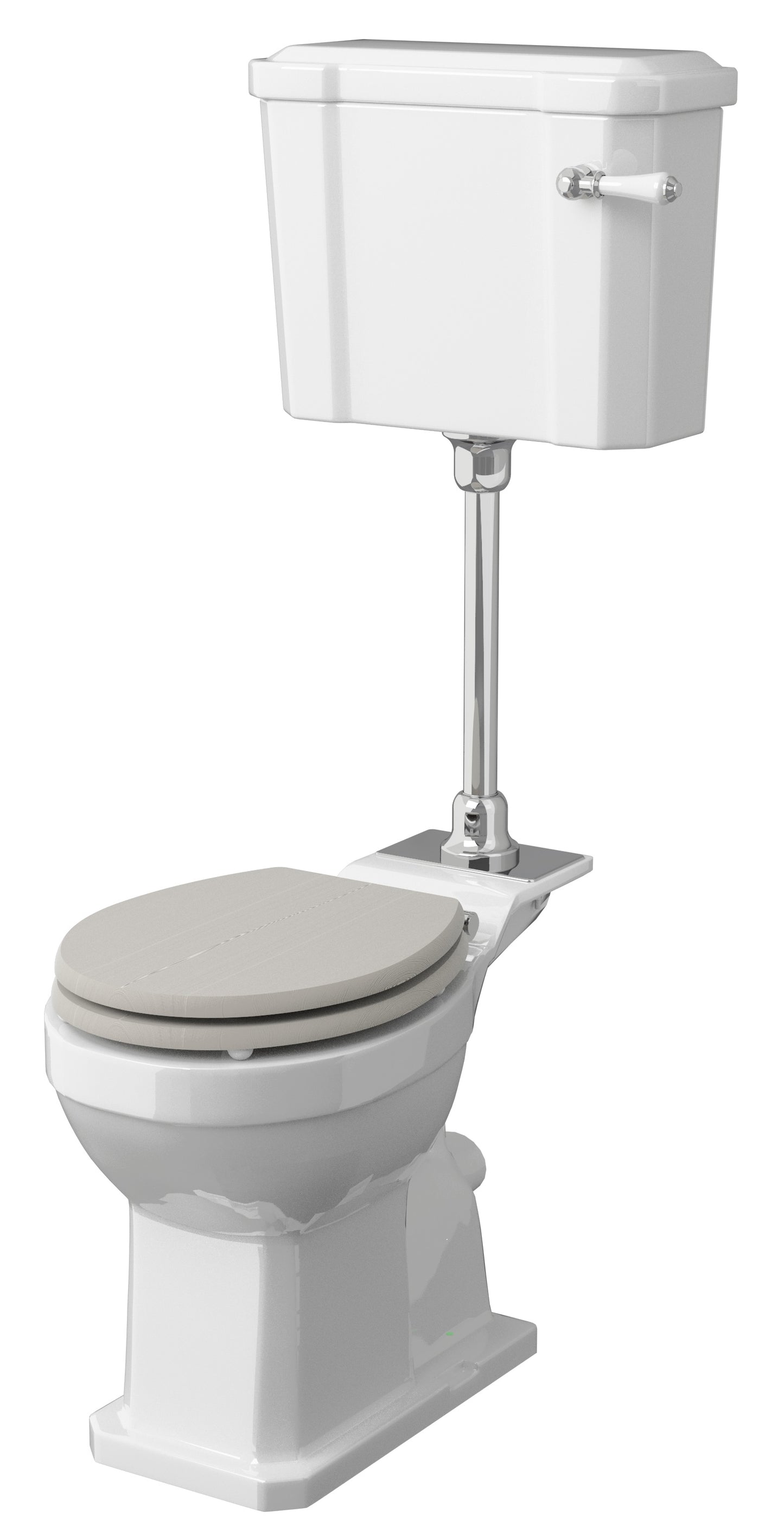 Hudson Reed Comfort Height Mid Level Pan, Cistern and Flush Pipe Kit