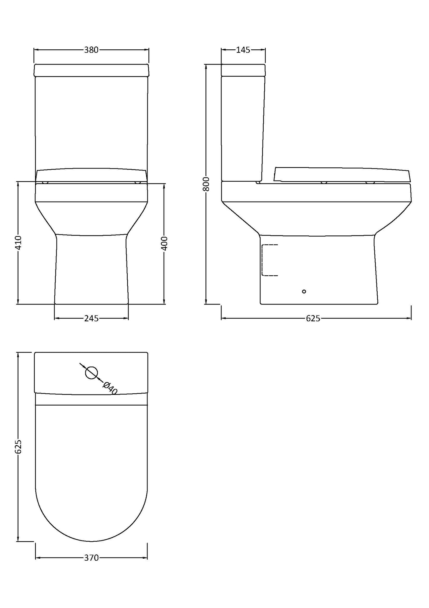 NUIE Pan & Cistern