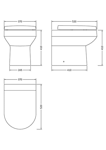 Hudson Reed Back to Wall Pan & Seat