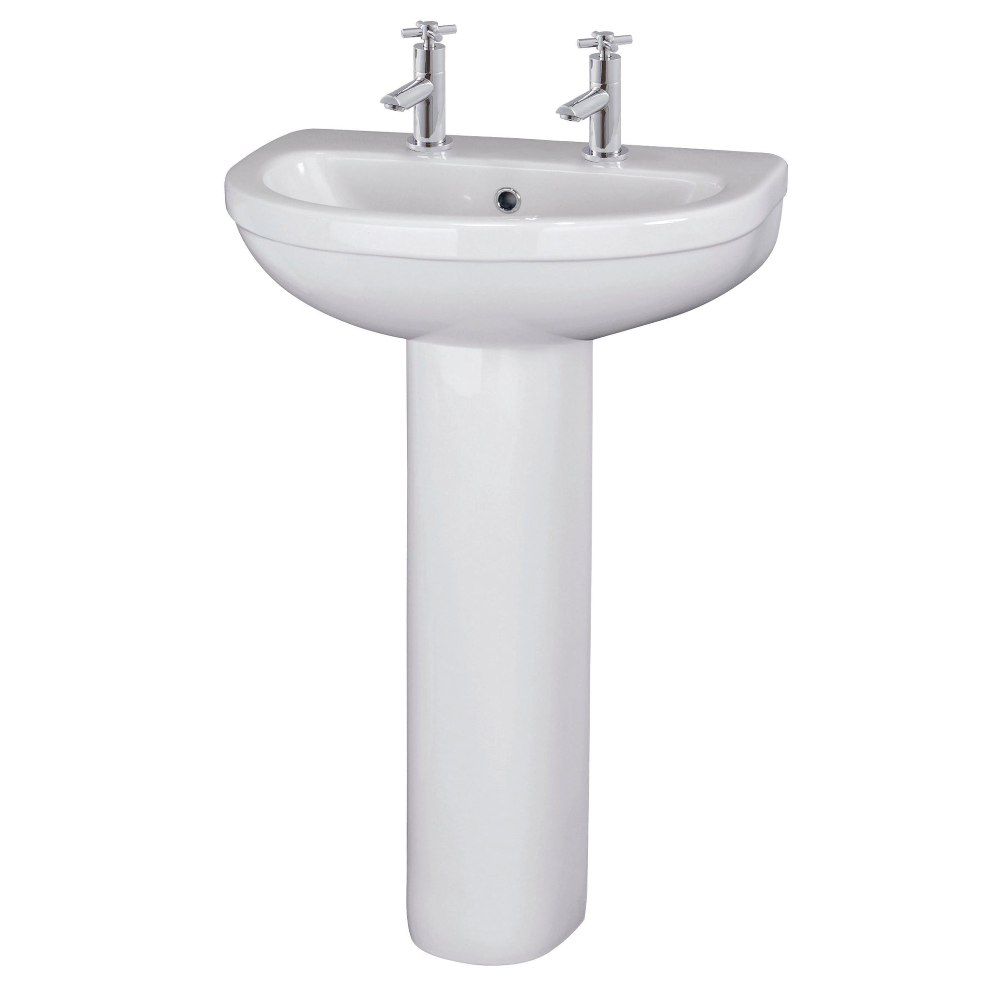 NUIE 550mm 2TH Basin & Pedestal