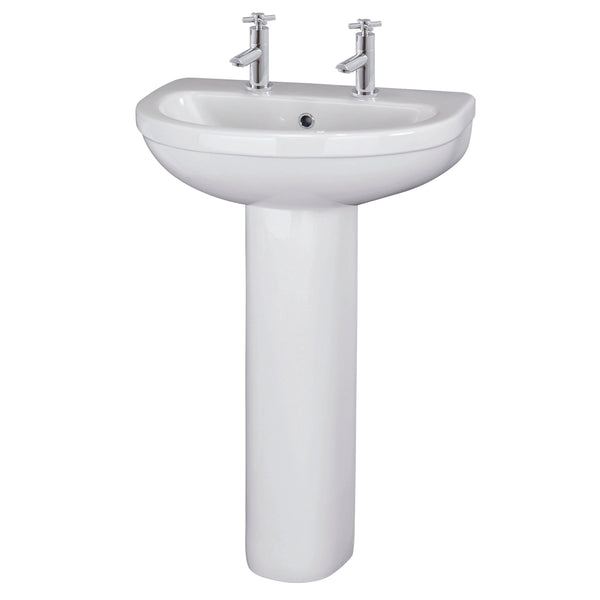 NUIE 550mm 2TH Basin & Pedestal