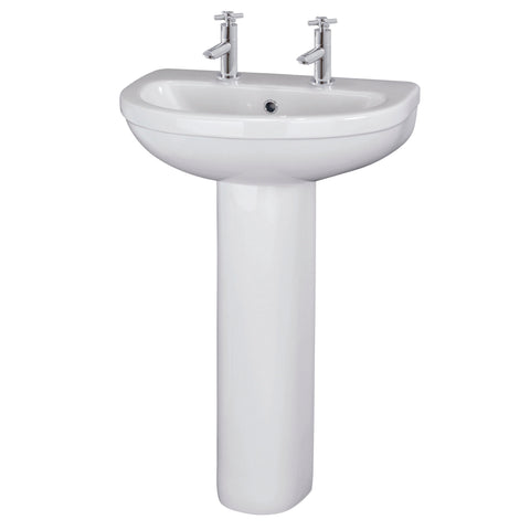 NUIE 550mm 2TH Basin & Pedestal