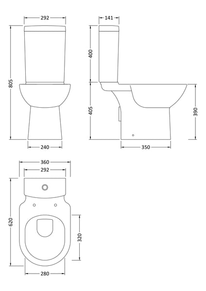 NUIE Semi Flush to Wall WC