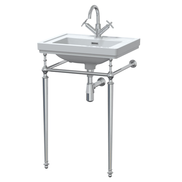 NUIE 500mm 1TH Basin With Traditional Stand