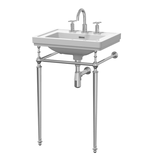 NUIE 500mm 3TH Basin With Traditional Stand
