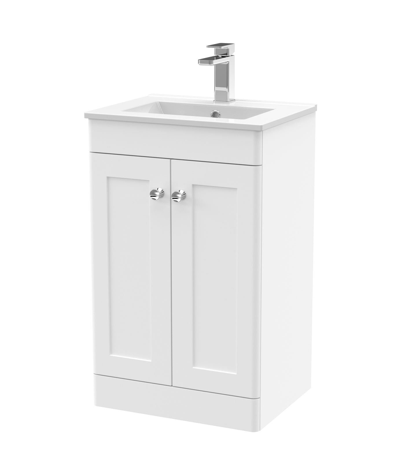 NUIE 500mm Floor Standing 2 Door Vanity & Basin 2