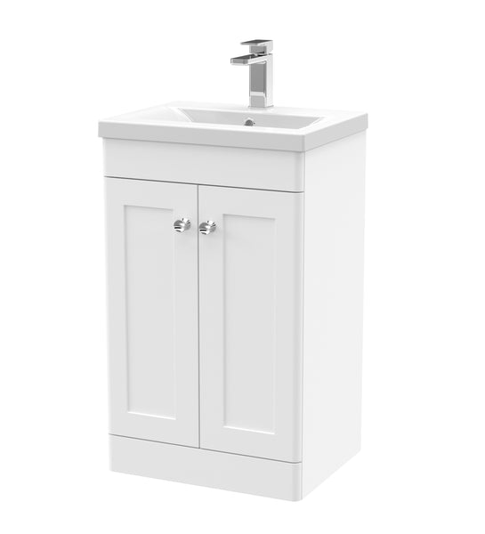 NUIE 500mm Floor Standing 2 Door Vanity & Basin 1