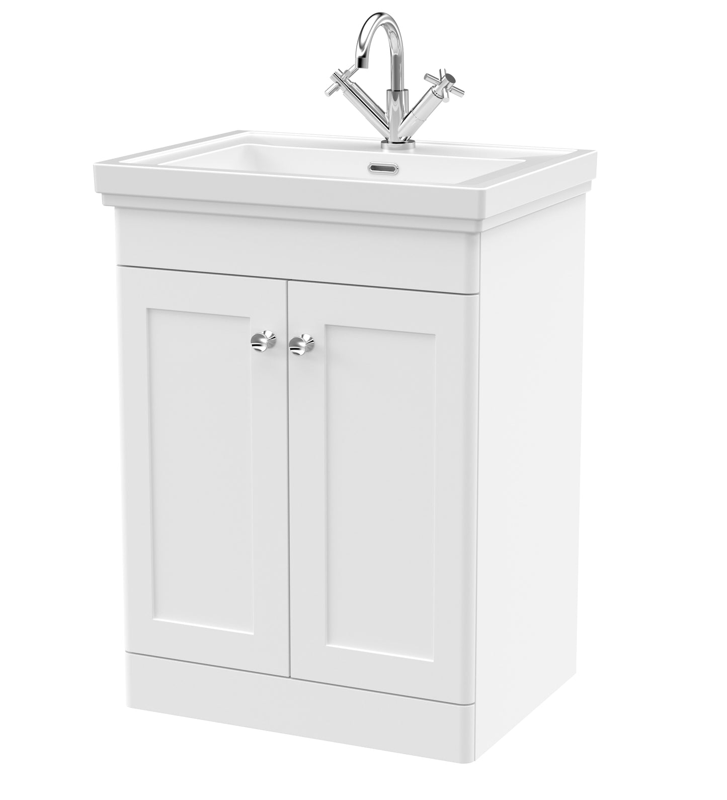 NUIE 600mm Floor Standing 2-Door Vanity & Basin 1TH
