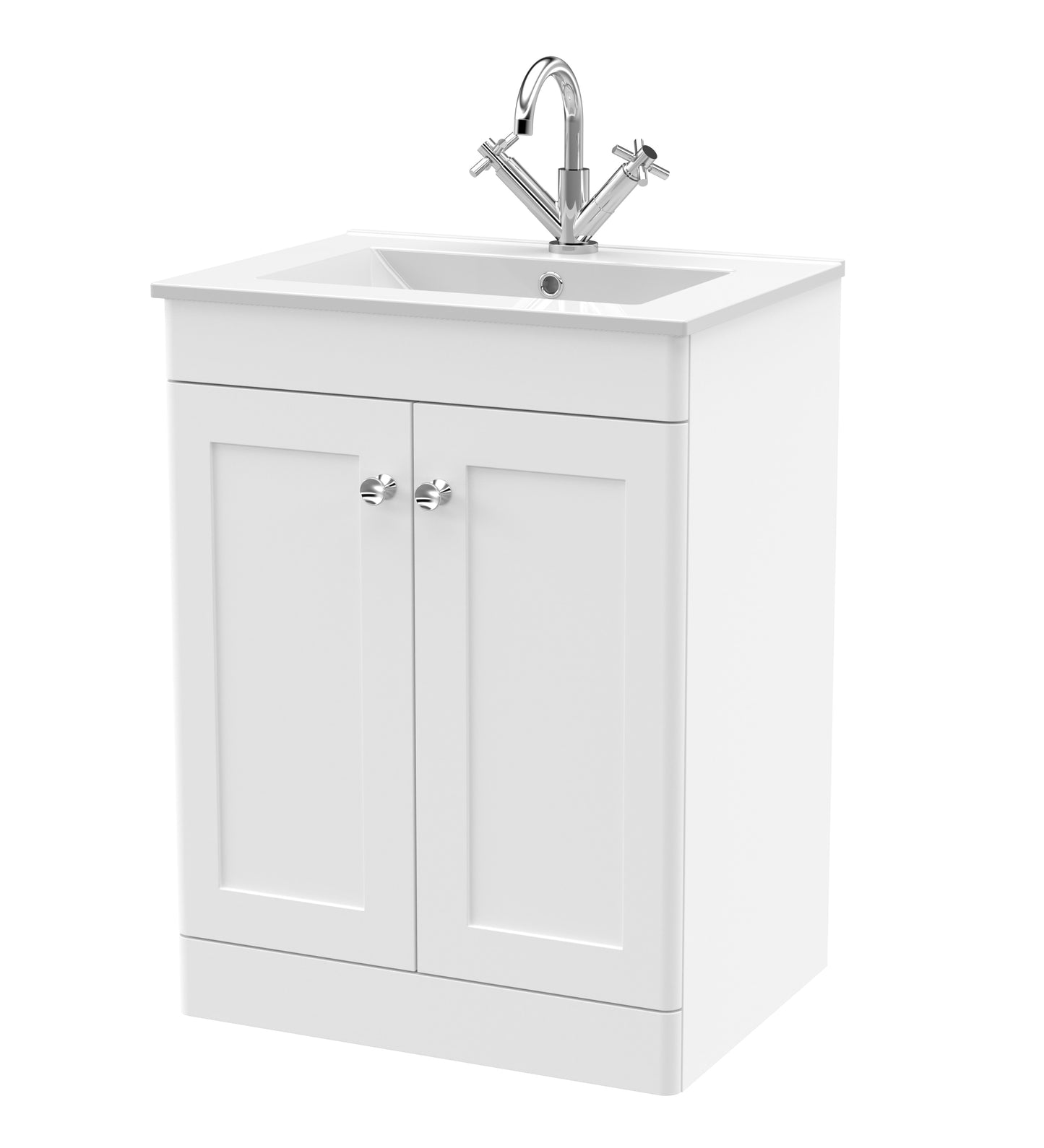 NUIE 600mm Floor Standing 2-Door Vanity with Basin - 1 Tap Hole