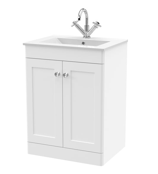NUIE 600mm Floor Standing 2-Door Vanity with Basin - 1 Tap Hole