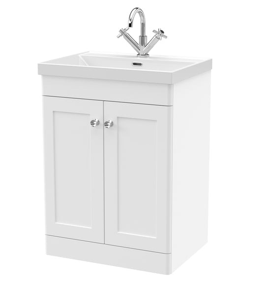 NUIE 600mm Floor Standing 2-Door Vanity with Basin - 1 Tap Hole