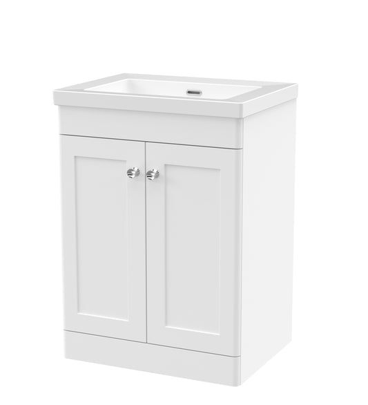 NUIE 600mm Floor Standing 2-Door Vanity with Basin - 0 Tap Hole