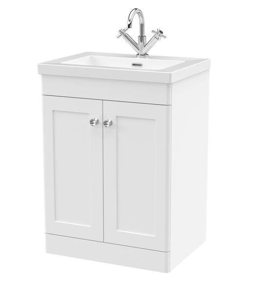 NUIE 600mm Floor Standing 2-Door Vanity with Basin - 1 Tap Hole