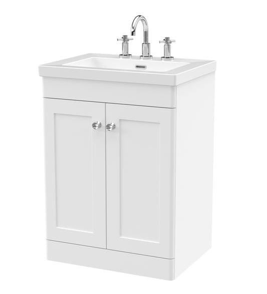 NUIE 600mm Floor Standing 2-Door Vanity with Basin - 3 Tap Hole