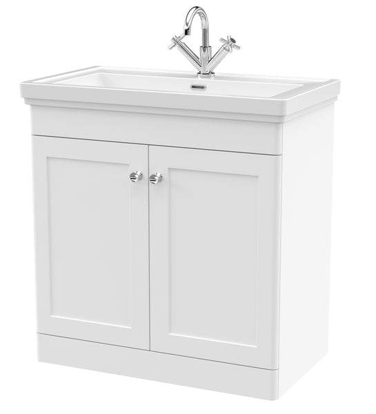 NUIE 800mm Floor Standing 2-Door Vanity & Basin 1TH