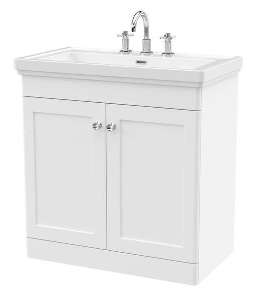 NUIE 800mm Floor Standing 2-Door Vanity & Basin 3TH