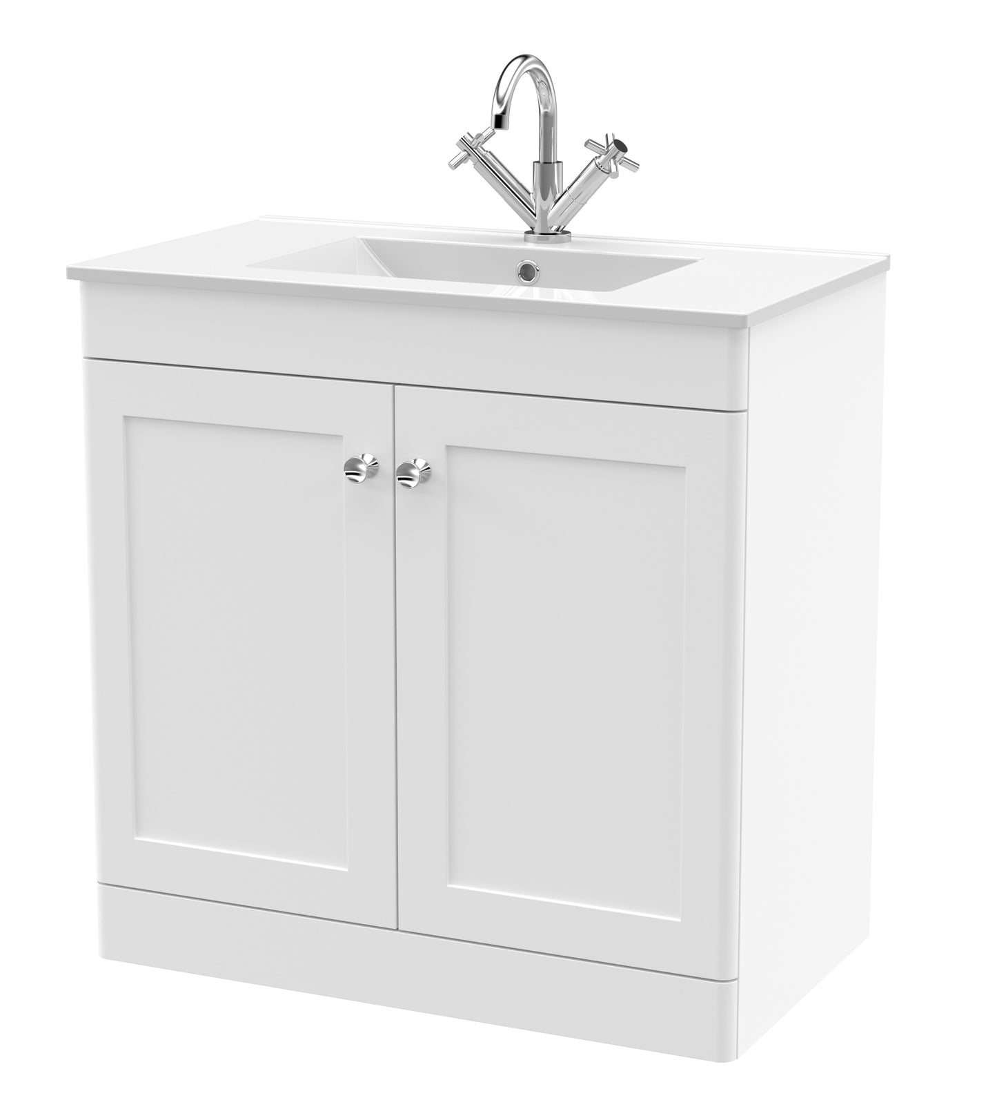 NUIE 800mm Floor Standing 2-Door Vanity with Basin - 1 Tap Hole